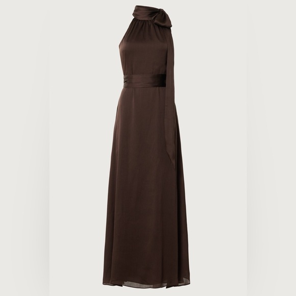 Sachin + Babi Brown Kayla Gown, 12 (flaw) - Picture 5 of 13